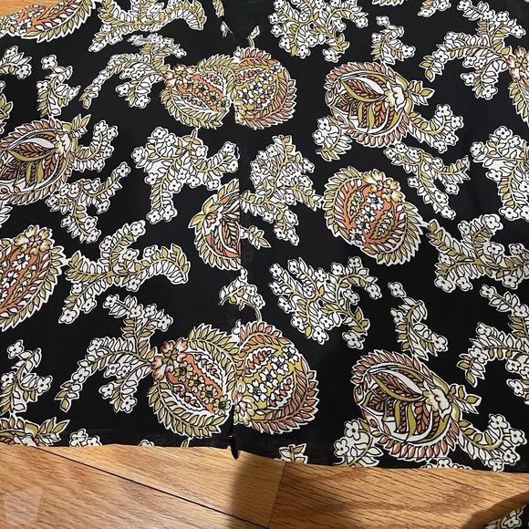 Reformation Womens Talia Top Blouse Size Medium M Paisley Print Keyhole Back EUC - Picture 16 of 16